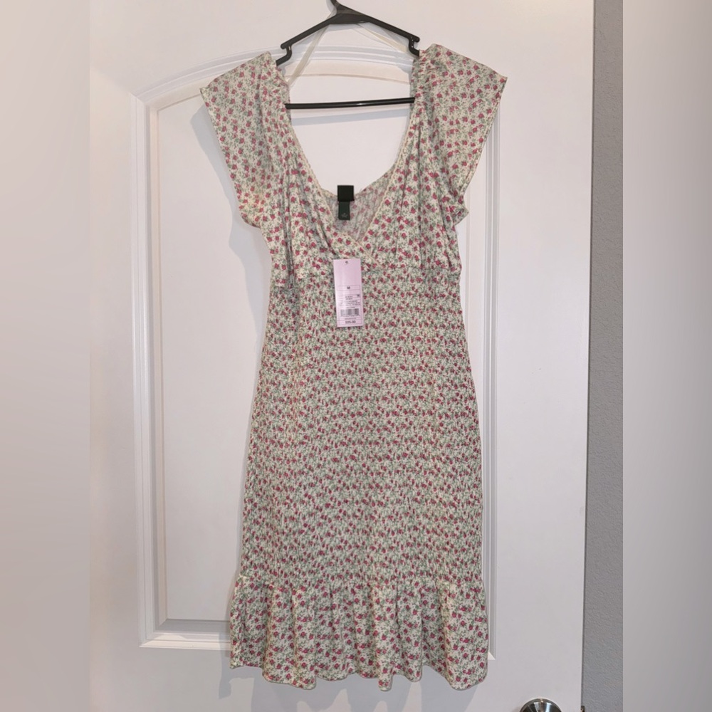 Wild Fable Cow Neck Mini Floral Dress